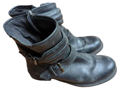 MISTER MINIT Damen Stiefelette Leder Schwarz Gr. 39 Casual Boots