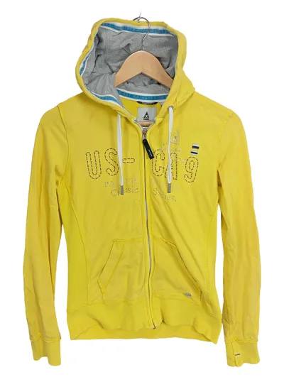 Gaastra Damen Kapuzenpullover Hoodie Gelb Gr. S Strass Pacific Ocean