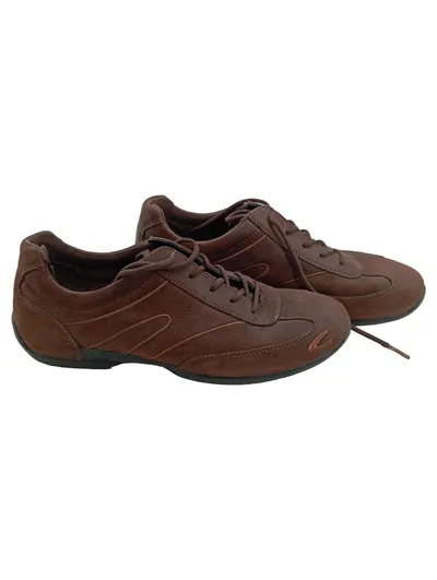 Camel Active Space Herren Schnürschuhe Nubuk Leder Braun Gr. 40 Casual Alltag