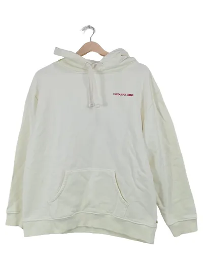 Colourful Rebel Kapuzenpullover Damen Gr. L Weiß Wild Romance Hoodie