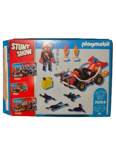 Playmobil 70554 Feuerwehr Kart mit Feuerring Stunt Show Spielfiguren-Set