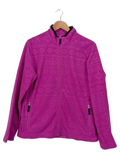 EisRausch Damen Fleecejacke Pink Gr. 40/42 Outdoor Sportlich Norwegermuster