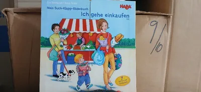 HABA Mein Such-Klapp-Bilderbuch Ich gehe einkaufen Activity Buch Farbenfroh