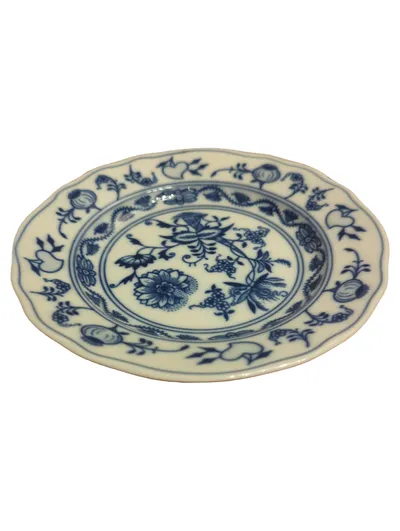 ORIGINAL BOHEMIA ZWIEBELMUSTER Platzteller Porzellan Blau Klassisch
