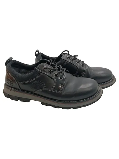 Dockers by Gerli Herren Stiefel Schnürstiefel Schwarz Leder Gr. 43 Casual