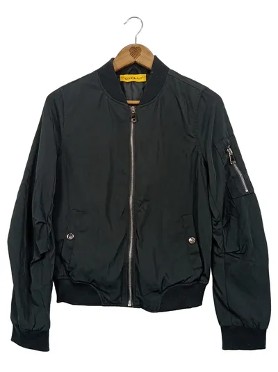 Chilli Damen Bomberjacke Gr. 38/M Schwarz Streetwear Übergangsjacke