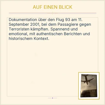 Flight 93 - Paul Greengrass DVD Dokumentation 11. September Terroranschlag