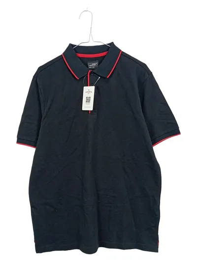 James & Nicholson Herren Poloshirt Kurzarm Baumwolle Uni Schwarz Gr. L