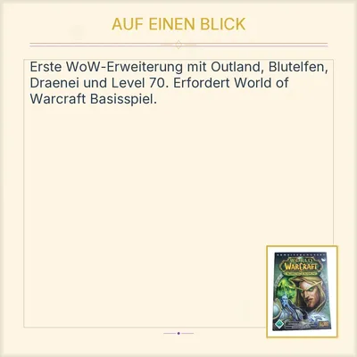 World of Warcraft: The Burning Crusade Erweiterung PC Blizzard