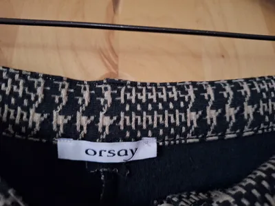 ORSAY Damen Anzughose Kariert Braun Business Elegant Gr. M 38