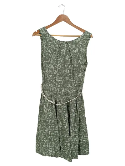 Apricot Damen Freizeitkleid Grün Punkte Gr. 40/L Casual Sommerkleid