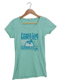 CECILIA CLASSICS Damen T-Shirt Gr. 38 Türkis Summer Camp Monterey Print 1
