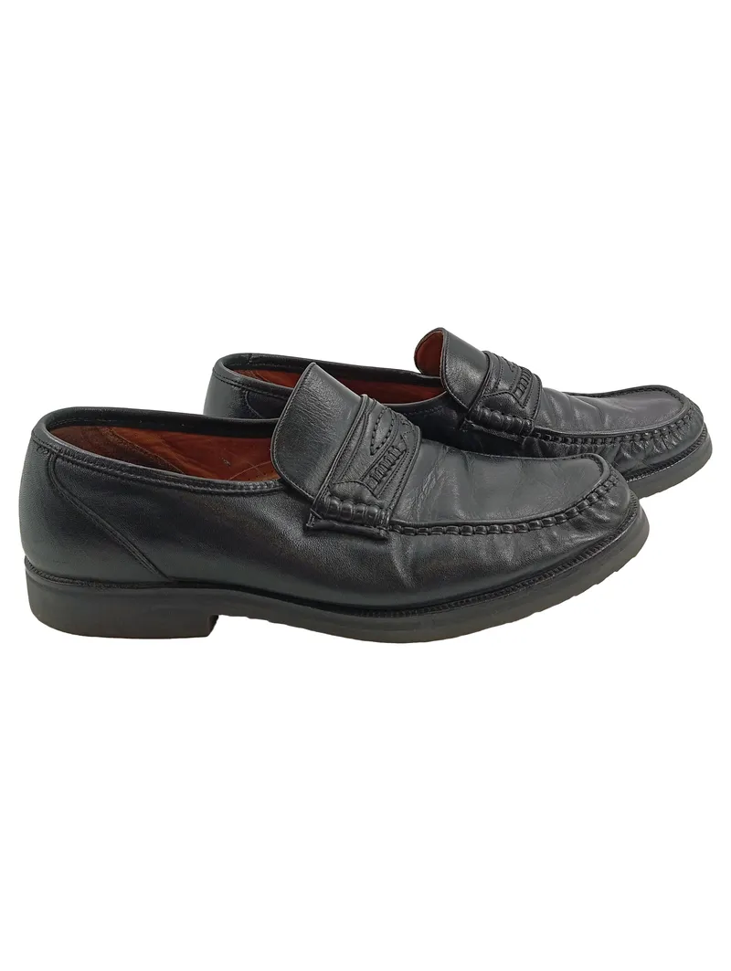 Bentley Herren Slipper Gr. 45 Schwarz Klassisch Business Casual Loafer Schuhe 1