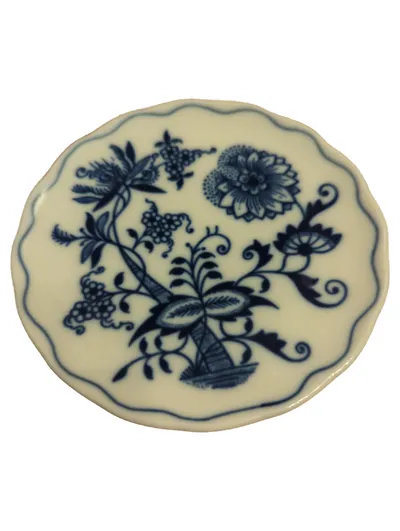 ORIGINAL BOHEMIA ZWIEBELMUSTER Unterteller Blau Blumenmuster Klassisch