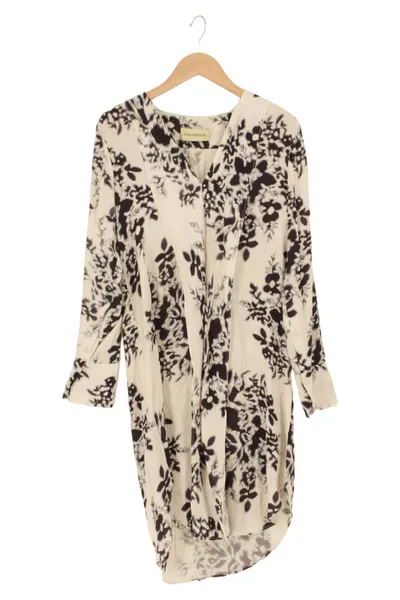 BY MALENE BIRGER Blusenkleid Damen 36/S Beige Floral Elegant Bohemian Viskose