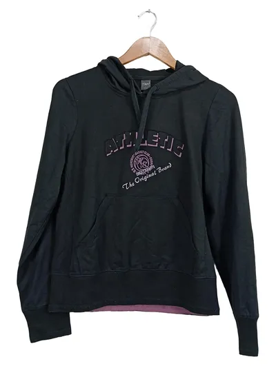 Sharp Damen Kapuzenpullover Hoodie Gr. 38 M Schwarz Athletic Sportlich