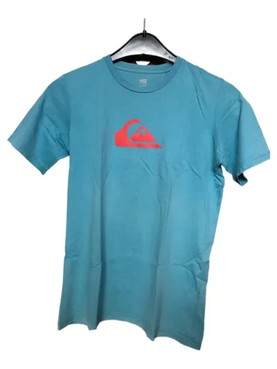Quiksilver Kinder T-Shirt Gr. 164 Blau Kurzarm Baumwolle Logo Print Freizeit