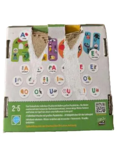 eco play Die Lustigen Vokale Steckpuzzle Lernspiel Kinder 2-5 Jahre ABC