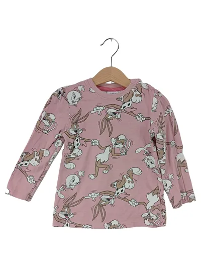 Warner Bros. Langarmshirt Bugs Bunny Looney Tunes Mädchen Gr. 98 Rosa