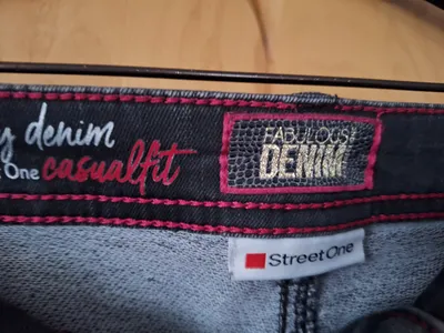 Street One Damen Jeans Slim Fit Grau W29/L30 Casual Fit Denim