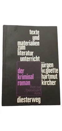 Der Kriminalroman Texte zur Theorie und Kritik Diesterweg Literaturunterricht 1