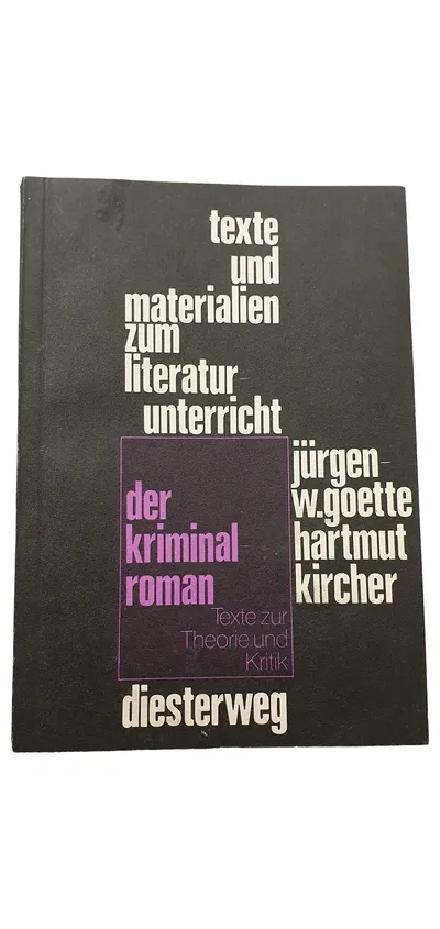 Der Kriminalroman Texte zur Theorie und Kritik Diesterweg Literaturunterricht