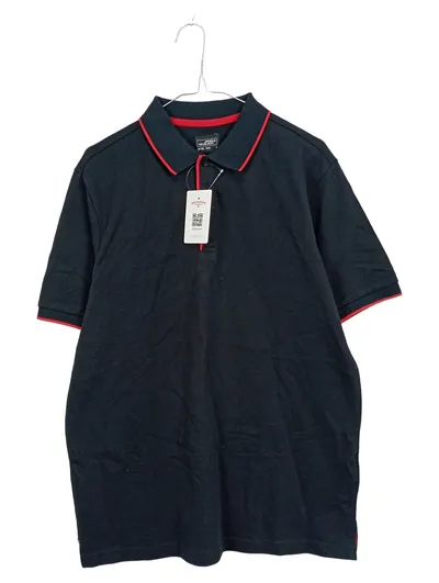 James & Nicholson Herren Poloshirt Kurzarm Baumwolle Uni Schwarz L