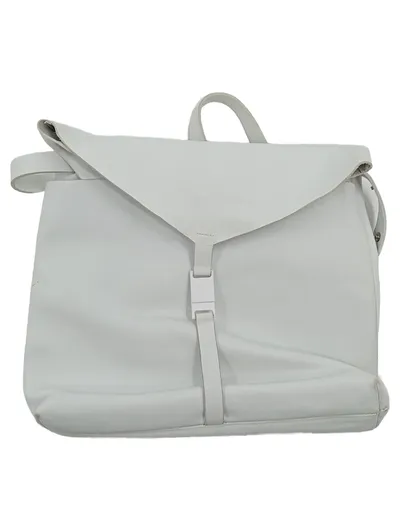COS Damen Rucksack Weiß Minimalistisch Baumwolle Polyester 28x27cm