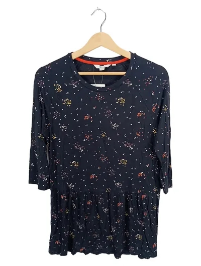 Boden Damen Freizeitkleid Gr. 38 M Blau Punkte Modal Casual