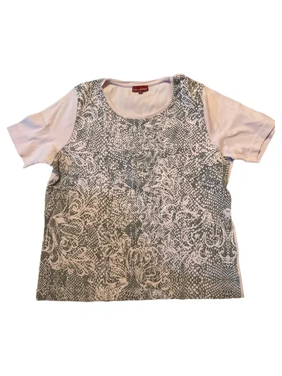 Laura di Sarpi Damen T-Shirt Rosa Gr. 42 Casual Grafisch