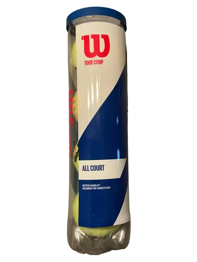 Wilson Tour Comp All Court Tennisbälle Gelb 4er Pack