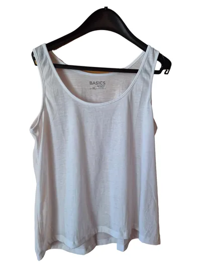 Basics Infinity Damen Tank Top Weiß Gr. XL Ärmellos Basic