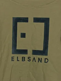 ELBSAND Sweatshirt Damen Langarm Baumwolle Logo-Print Oliv S 2