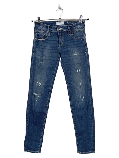 Le Temps des Cerises Heritage Destroyed Jeans Damen Blau W28/36 Baumwolle