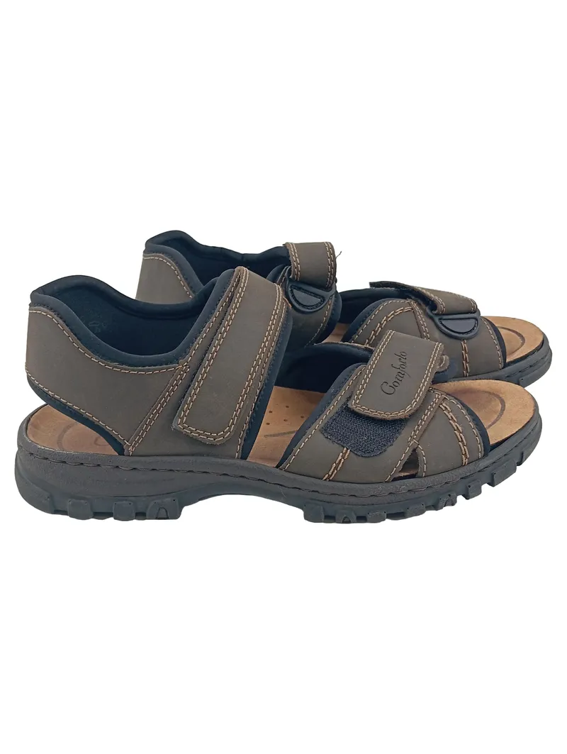 Comforto Herren Outdoorsandalen Gr. 41 Braun Klettverschluss Sandalen 1