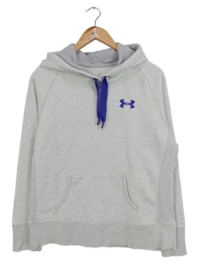 Under Armour Damen Hoodie Kapuzenpullover Gr. L Grau Meliert Sportlich