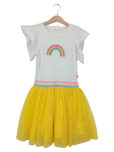 Billieblush Sommerkleid Mädchen bunt Pailletten Rüschen Gr. 140