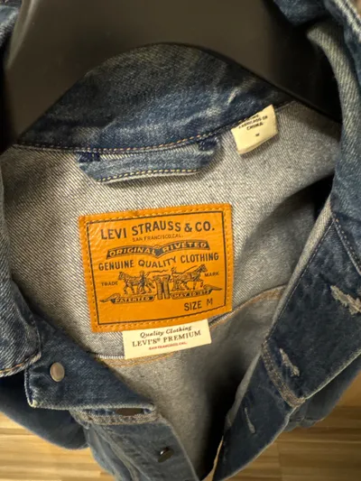 Levi's Premium Herren Jeansjacke Blau Gr. M Trucker Denim Jacke