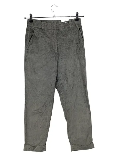 Cappellini Damen Cordhose Grau Gr. 40 Klassisch Baumwolle Elasthan