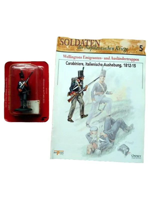Del Prado Soldat Figur & Buch Nr 5 Carabiniere italienische Aushebung Napoleon 1