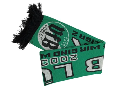 VfB Lübeck Fanschal Logo Grün 18x166 cm Herren Sport