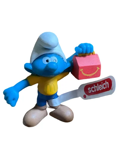Schleich Schlumpf mit Lunchbox Spielfigur Kinder Mehrfarbig