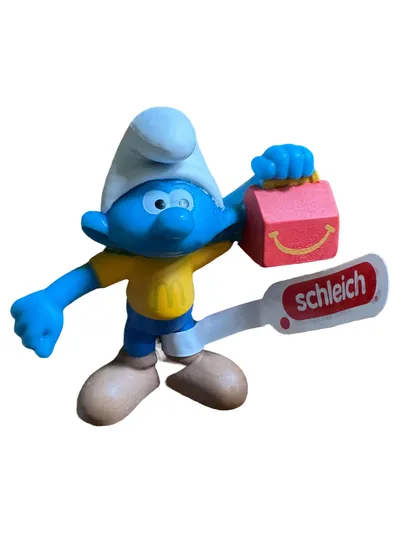 Schleich Schlumpf mit Lunchbox Spielfigur Mehrfarbig Kinder Figur