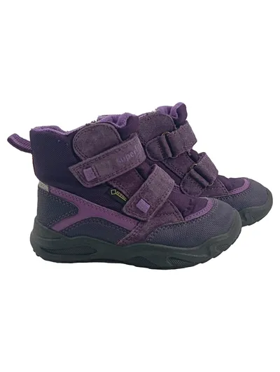 Superfit Schneestiefel Kinder Gr. 25 Lila Outdoor Klettverschluss Wildleder