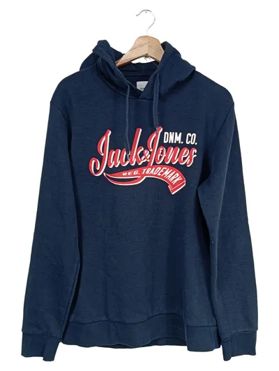 Jack & Jones Herren Kapuzenpullover Hoodie Blau Gr. 48/M