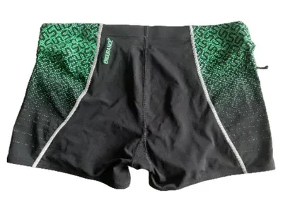 Speedo Badehose Herren Gr. 38 Schwarz Grün Endurance Schwimmhose