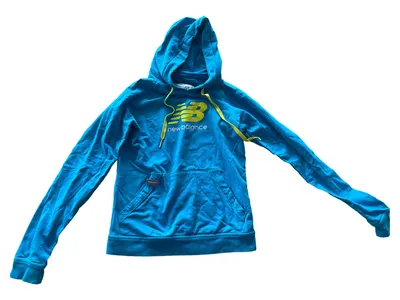 New Balance Kapuzenpullover Damen Blau XS Sportlich Hoodie