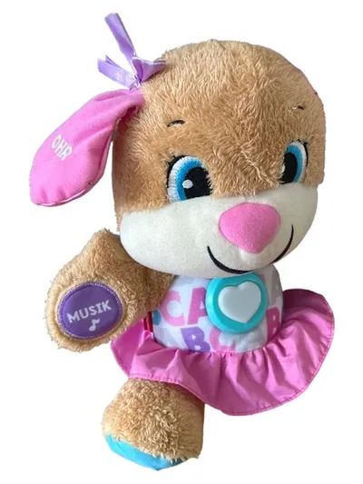 Fisher-Price Elektronisches Kuscheltier Welpe Mädchen Rosa Stofftier