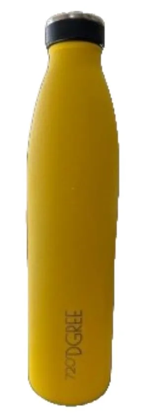 720°DGREE Isolierflasche Trinkflasche Gelb Edelstahl 750ml Sport Outdoor