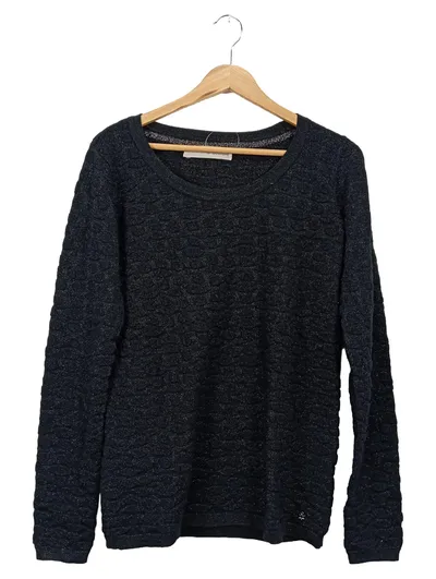 CULTURE Damen Pullover Gr. 38/M Grau Casual Glitzer